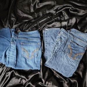 Two Pairs of Size 7 W 28 L 29 Holister Denim Skinny Jeans